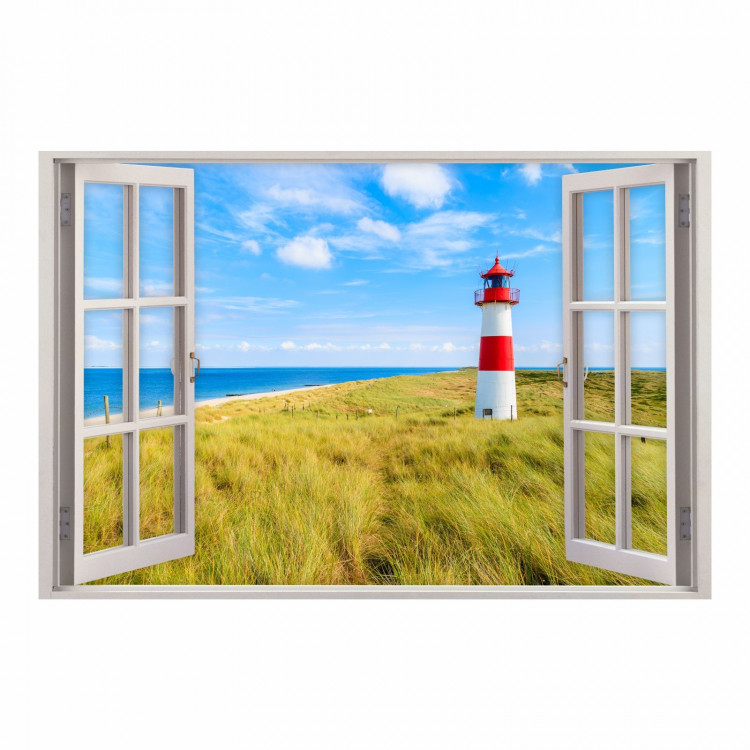 147 Wandtattoo Fenster - Leuchtturm Nordsee