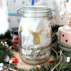 AUFKLEBER - Adventskalender für Dich - to go Weihnachten Sticker Sterne