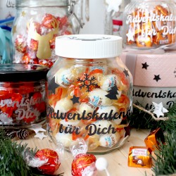 AUFKLEBER - Adventskalender für Dich - to go Weihnachten Sticker Sterne