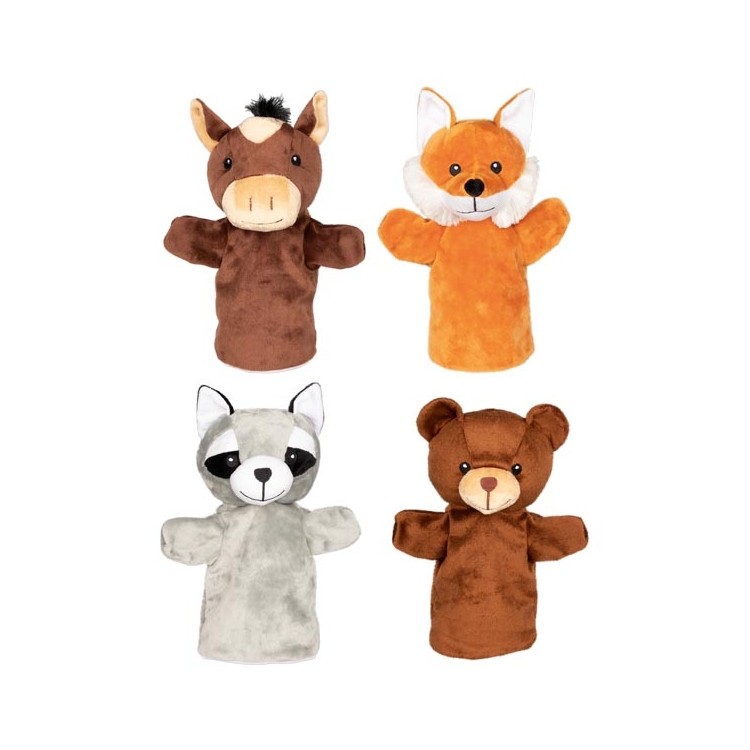 GOKI Handpuppe Pferd, Fuchs, Waschbär oder Bär