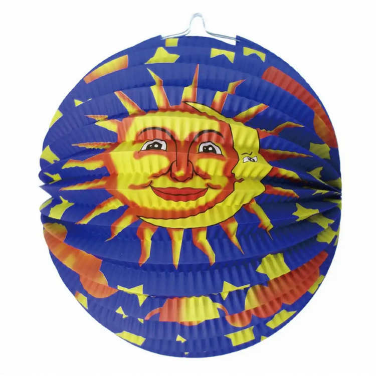 IDENA Lampion Sonne & Mond ⌀ 26 cm, FSC® Mix