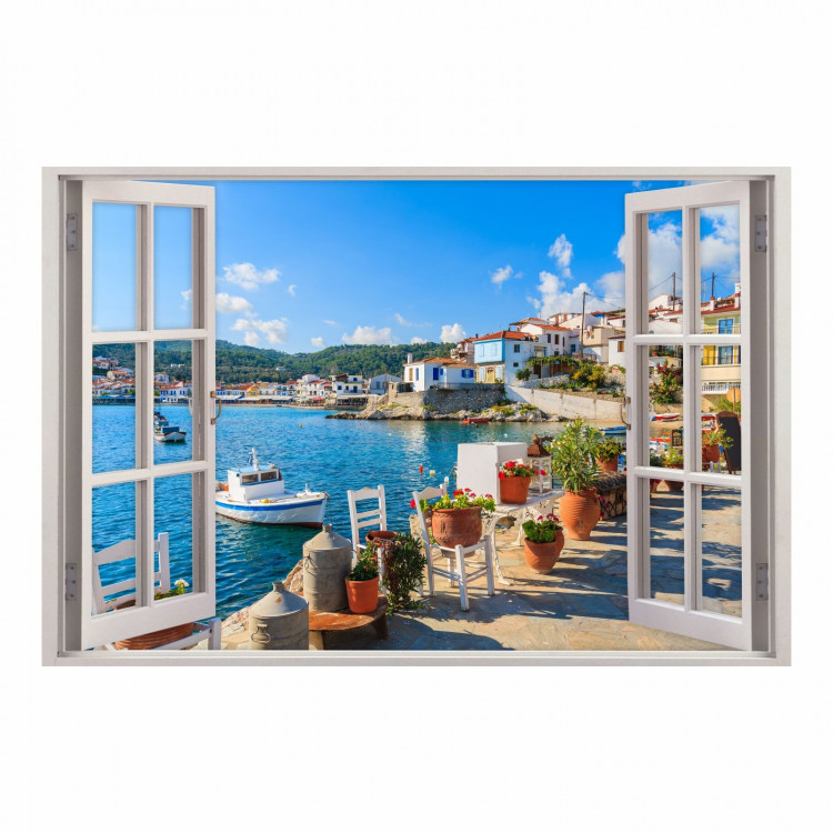 154 Wandtattoo Fenster - Mediterran Mittelmeer