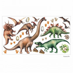 167 Wandtattoo Dinosaurier T-Rex, Triceratops & Co.