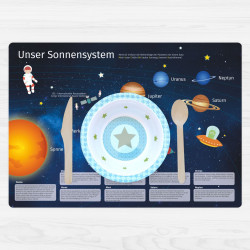 stabiles Vinyl Tischset - Sonnensystem