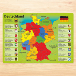 stabiles Vinyl Tischset - Deutschland Kinder Platzset abwaschbar