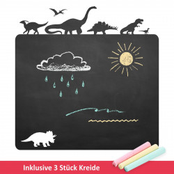 020 Dinosaurier - selbstklebende Tafelfolie/ Kreidefolie inkl. 3 Stück Kreide