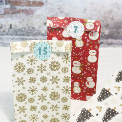 24 Adventskalender Zahlen Aufkleber HELLBLAU/GRAU - rund 4 cm Ø - Sticker Weihnachten zum basteln dekorieren DIY