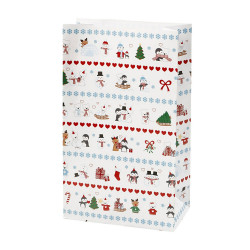 8 Papiertüten Eisbären| H 21cm - 6 x 12cm | Geschenktüte Weihnachten Adventskalender DIY