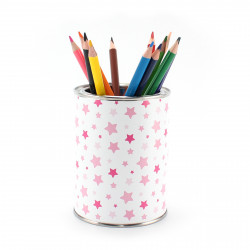 Stiftebecher Sterne rosa/pink - Kinder Stifteköcher Stiftehalter