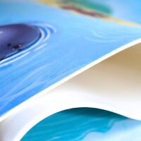 XXL Vinyl Schreibtischunterlage Weltkarte – Bastelmatte Kinder abwaschbar | 72 × 39,5 cm