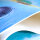 XXL Vinyl Schreibtischunterlage Weltkarte – Bastelmatte Kinder abwaschbar | 72 × 39,5 cm