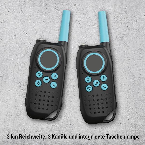 LC-dolida Walkie Talkie Kinder,8 Kanäle Funkgerät Kinder Set Mit Taschenlampe,3KM Reichweite Walki Talki Spielzeug Geschenke Ab 3 Jahre Jungen/Mädchen Für Zelten,Indoor Und Wandern (Rosa