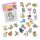 MAUDER VERLAG temporäre Tattoo Set Mädchen 24 Stück Einhorn Pferde