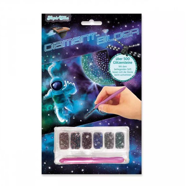 MAUDER VERLAG TapirElla Diamantbilder Space Astronaut Weltraum - Diamant Painting