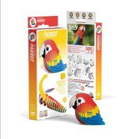 EUGY 3D Bastelset Papagei - einzigartige 3D Tierfigur