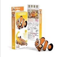 EUGY 3D Bastelset Clownfisch - einzigartige 3D Tierfigur