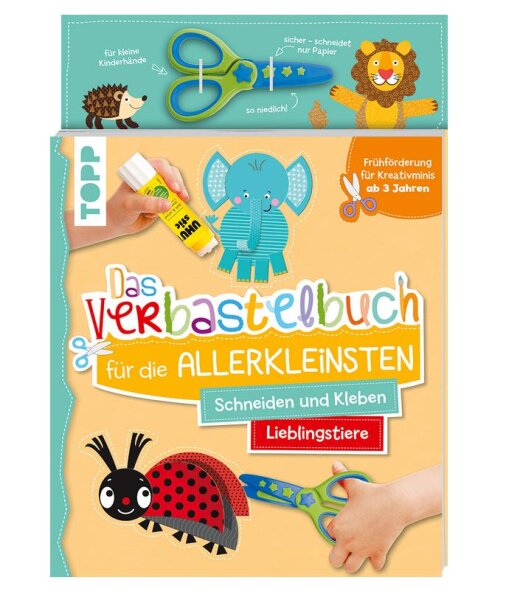 TOPP Verbastelbuch Schneiden und Kleben Mit Schere Lieblingstiere