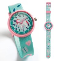 DJECO Armbanduhr Pferd Uhr rosa türkis