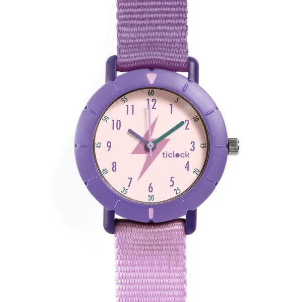 DJECO Armbanduhr Lila Blitz Uhr mint Quarzuhr