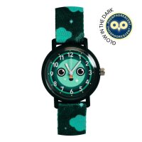 DJECO Armbanduhr Nacht petrol Uhr Lesen Lernen