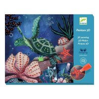 DJECO Bastelset 3D Malen 4 Meerestiere zum dekorieren
