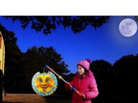 IDENA Laternenstab LED 50 cm Lampion Stab mit 3...