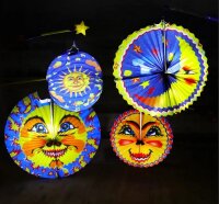 IDENA Lampion Sonne & Mond ⌀ 26 cm, FSC® Mix