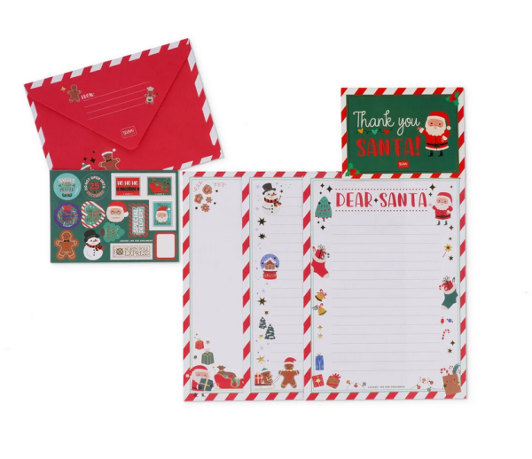 LEGAMI Set für Brief an den Weihnachtsmann Wunschzettel