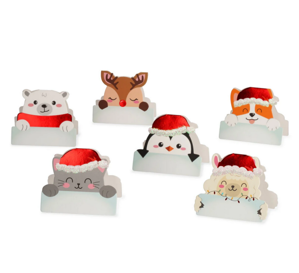LEGAMI Set mit 12 weihnachtlichen Tischkärtchen Tischdeko