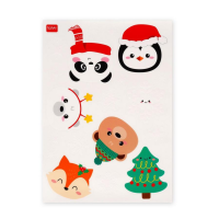 LEGAMI 70 selbsthaftende Fensterbilder Weihnachten Fenstersticker wiederverwendbar