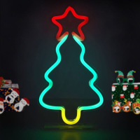 LEGAMI Neon Effekt Tannenbaum Deko Leuchte Licht Schild