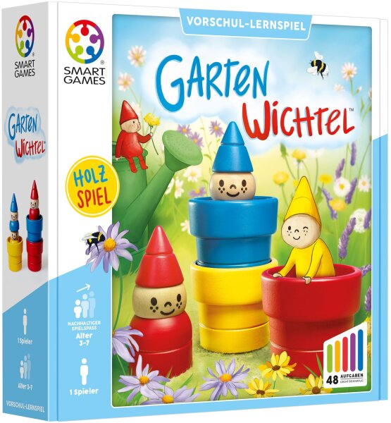 SMART GAMES Logikspiel Gartenwichtel für 1 Spieler ab 3 Jahren