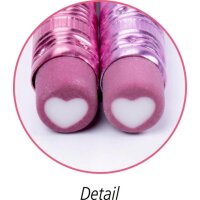 CS Bleistift Set Best friends - Pferdefreunde rose lila Herzradierer