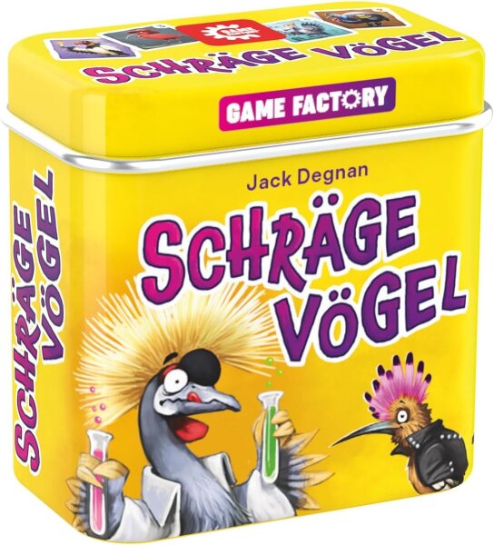 GAME FACTORY Schräge Vögel Kartenspiel in der Metalldose