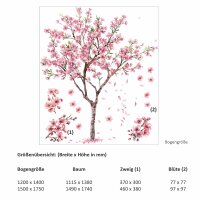 269 Wandtattoo Kirschblütenbaum in 2 Größen