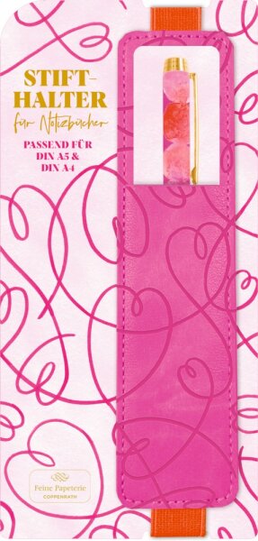 CS Stiftehalter mit Gummiband Lesezeichen - All about pink