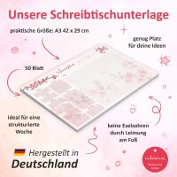 A3 Schreibtischunterlage Papier Kirschblüte – Wochenplaner & To-do-Liste | 50 Blatt