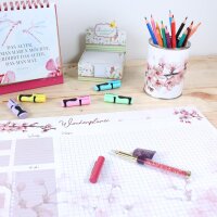 A3 Schreibtischunterlage Papier Kirschblüte – Wochenplaner & To-do-Liste | 50 Blatt