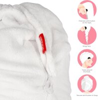 LEGAMI Handtuch für Haare Turban Panda Love my Hair Microfaser
