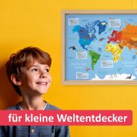 Kinder Lernposter Weltkarte - Größe: A2 - 594 x 420 mm