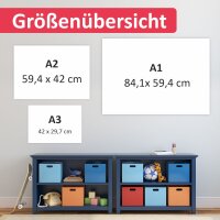 Kinder Lernposter Weltkarte - Größe: A2 - 594 x 420 mm