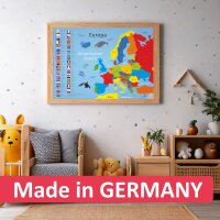 Kinder Lernposter Europa - Größe: DIN A2 - 594 x 420 mm