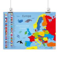 Kinder Lernposter Europa - Größe: DIN A2 - 594 x 420 mm