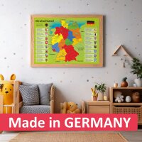 Kinder Lernposter Deutschland - Größe: DIN A3 - 420 x 297 mm
