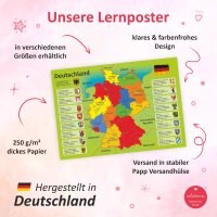 Kinder Lernposter Deutschland - Größe: DIN A3 - 420 x 297 mm
