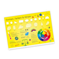 Kinder Lernposter Formen, Farben & Körper - Größe: DIN A3 - 420 x 297 mm