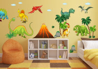 017 Wandtattoo Dinosaurier - 1500 x 840 mm