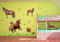 003 Wandtattoo Pferd mit Fohlen