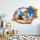 049 Wandtattoo Bagger - Loch in der Wand - 1250 x 870 mm