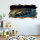 104 Wandtattoo Sportwagen gold - Loch in der Wand  - 1000 x 500 mm